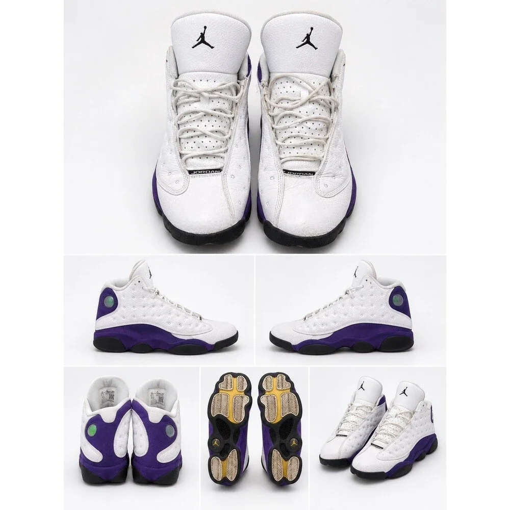 Nike Air Jordan 13 Retro Lakers White Court Purple 2019 Men’s Size 12 414571-105